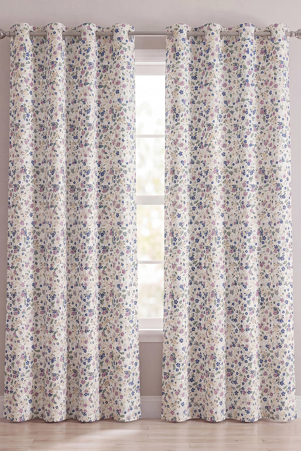 CURTAINS – 8 & 12 RINGS HIGH & EXPORT QUALITY (Cream & Muted Pink)