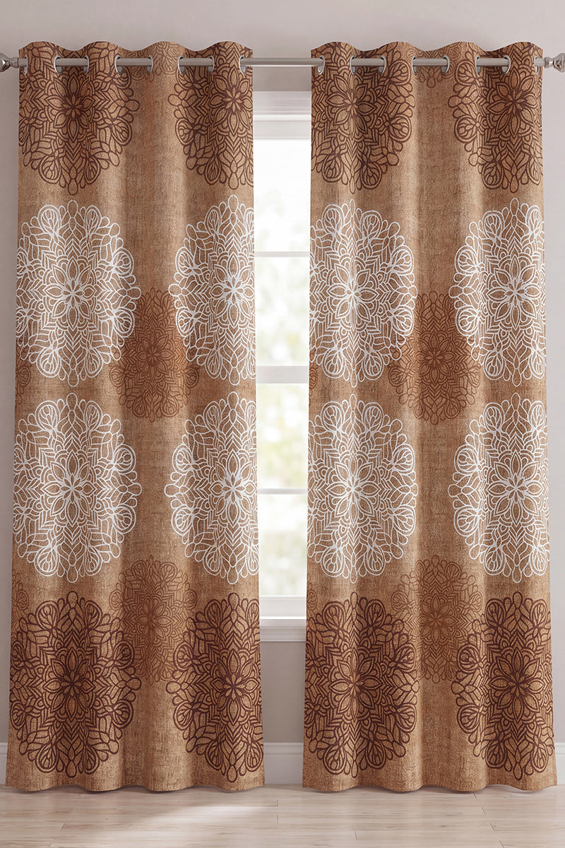 CURTAINS – 8 RINGS HIGH & EXPORT QUALITY (Rust Brown)