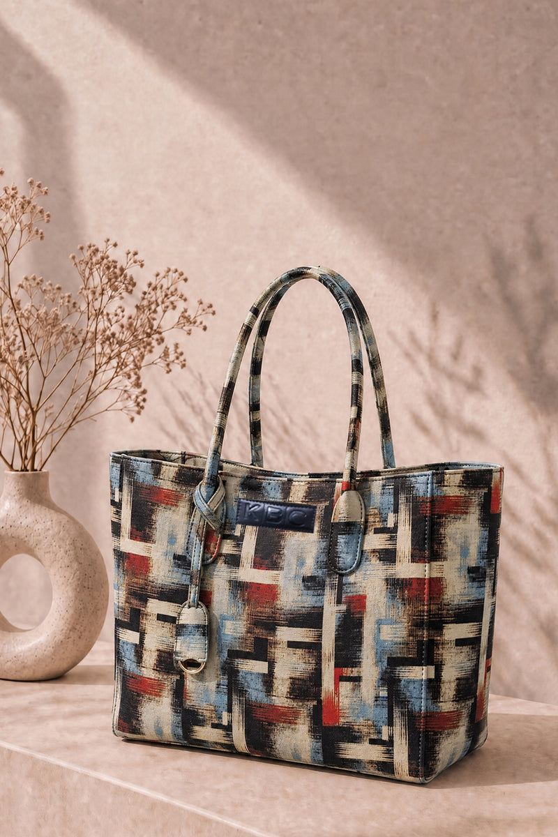 Canvas - Handbags (Steel Blue, Black & Red)