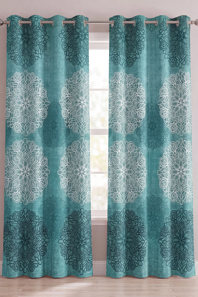CURTAINS – 8 & 12 RINGS HIGH & EXPORT QUALITY (Teal Blue)