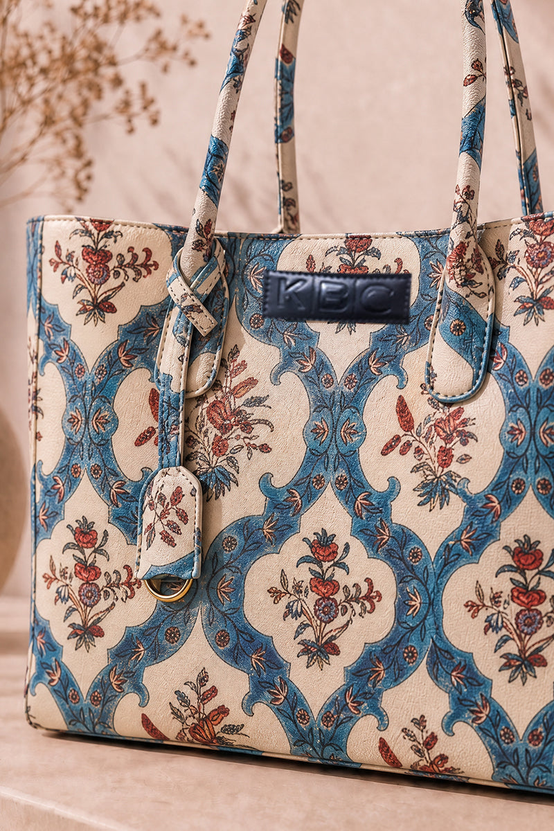 Canvas - Handbags (Soft Beige & Royal Blue)