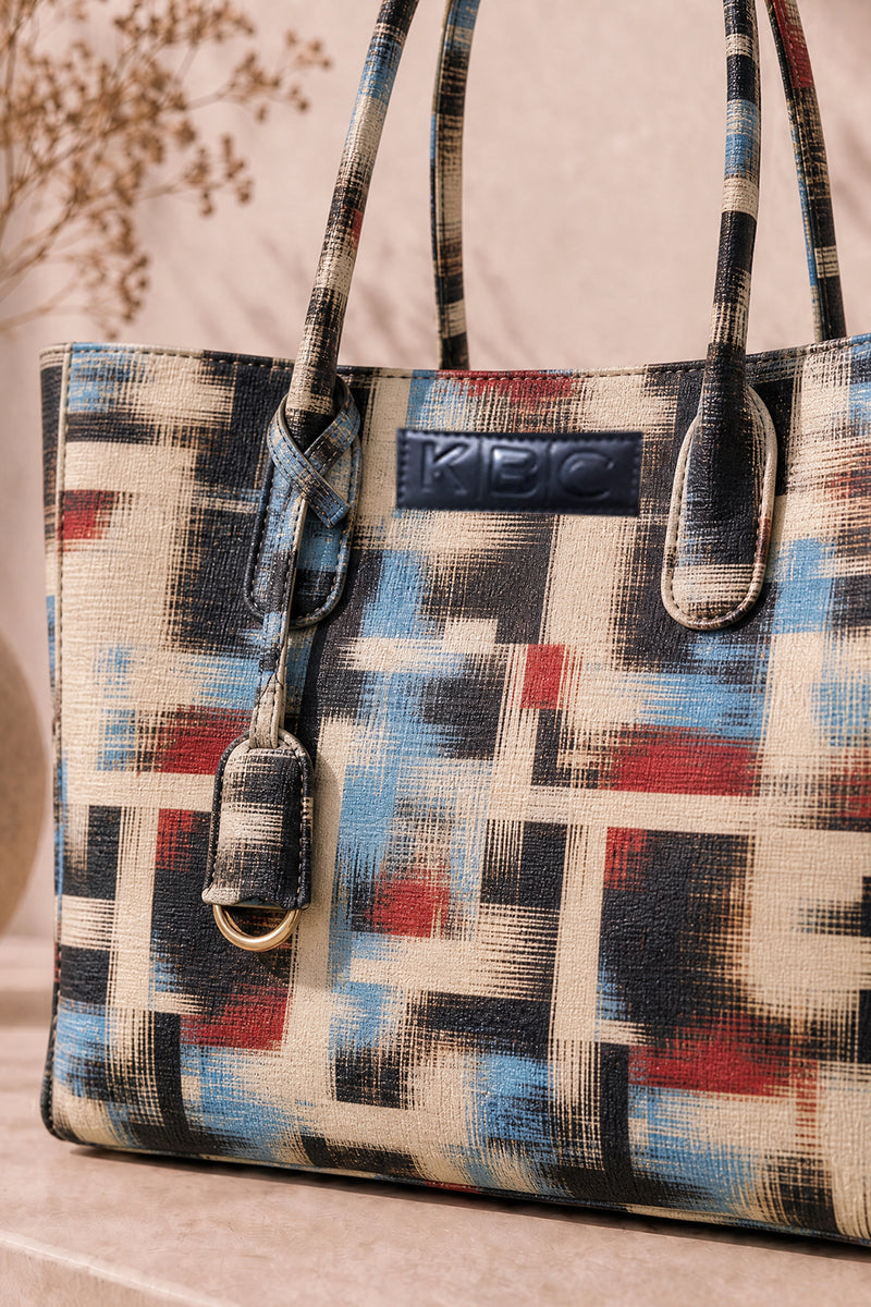 Canvas - Handbags (Steel Blue, Black & Red)