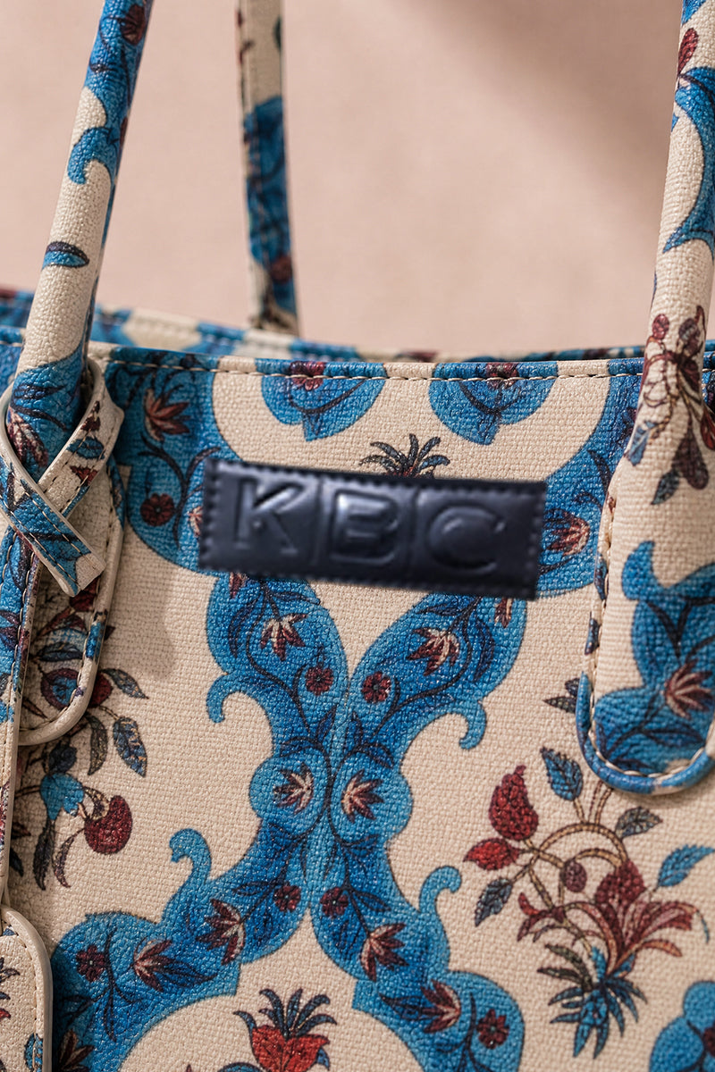 Canvas - Handbags (Soft Beige & Royal Blue)