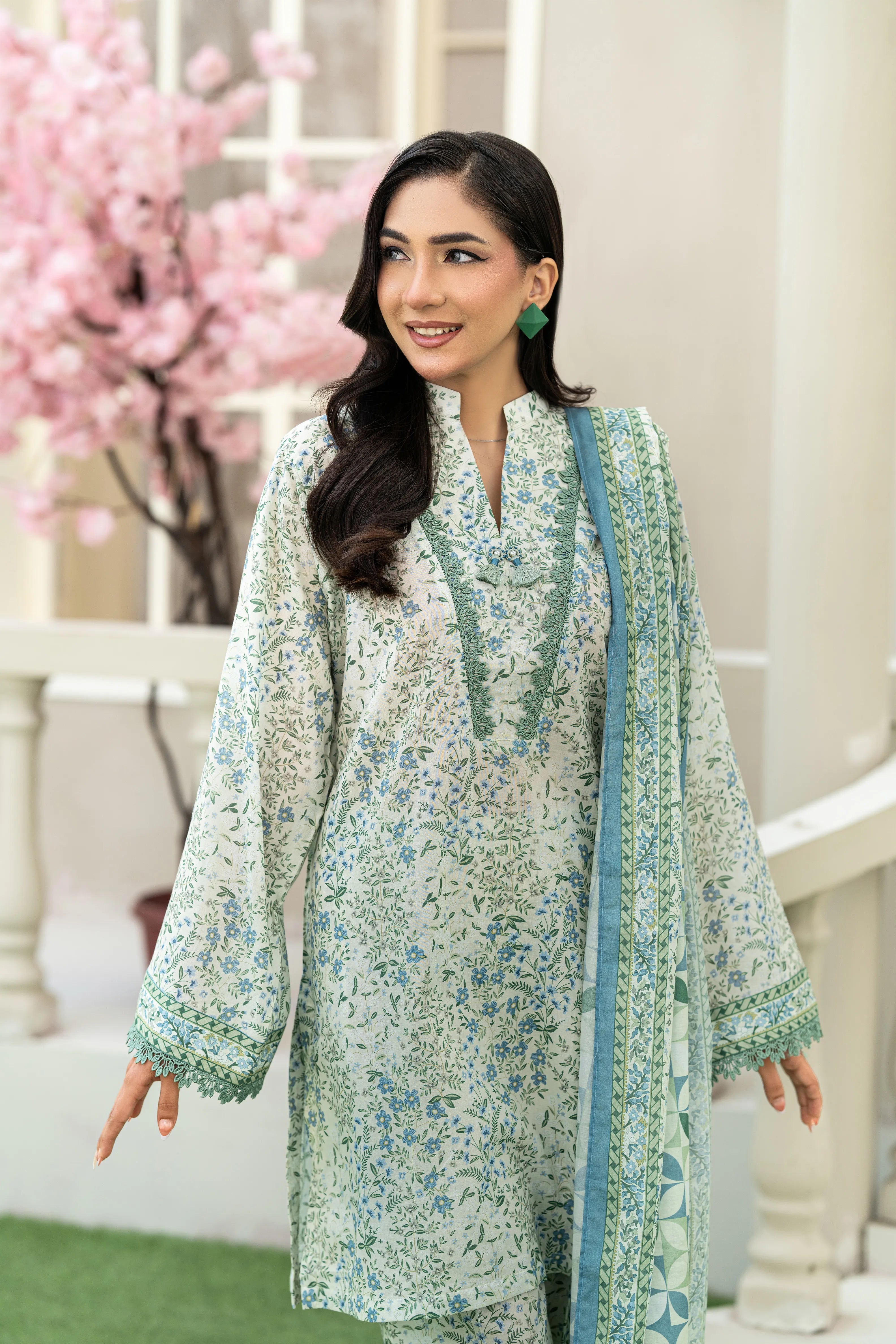 Mint Blossom Lawn Set