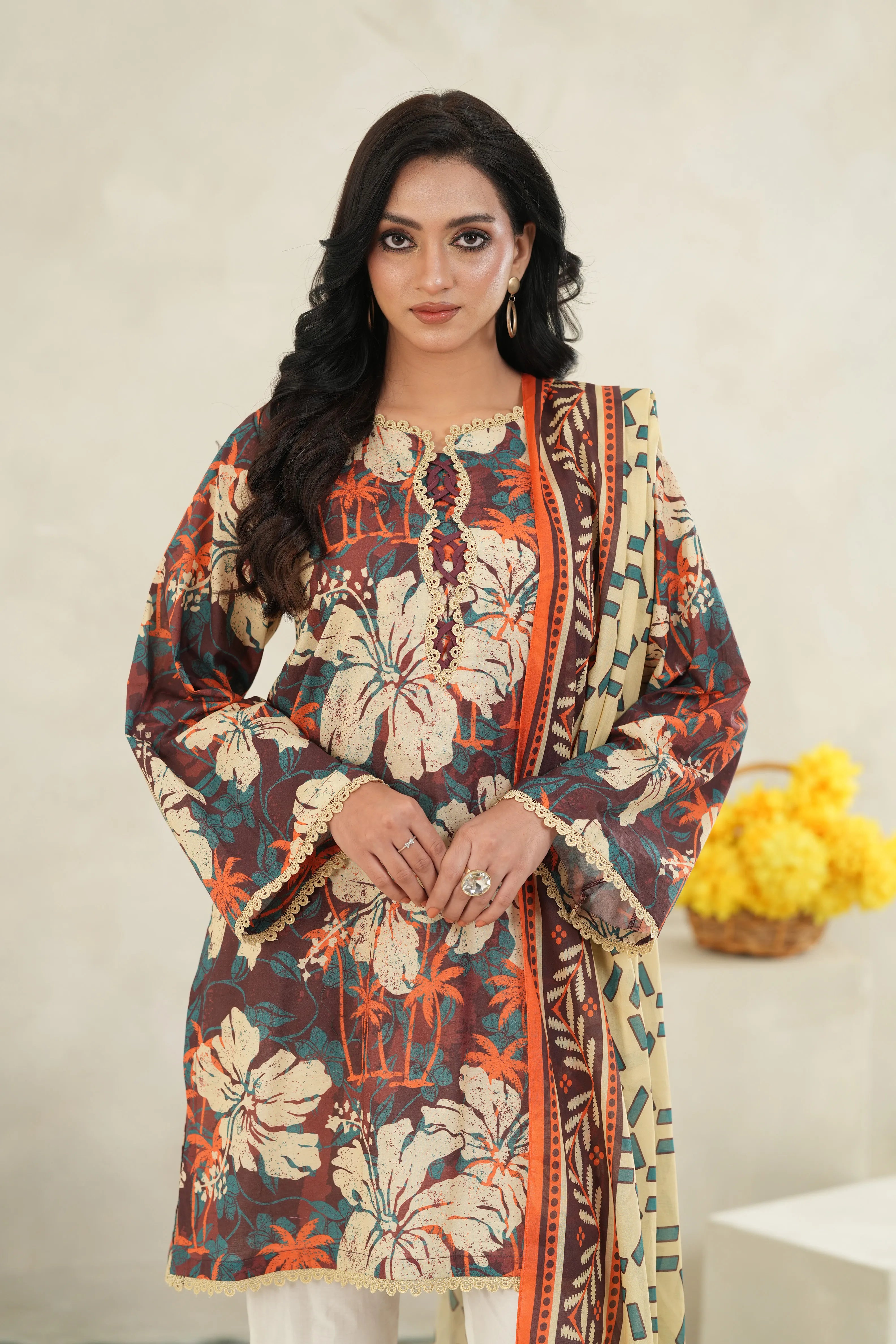 Autumn Bloom Printed Lawn 3 Piece Set