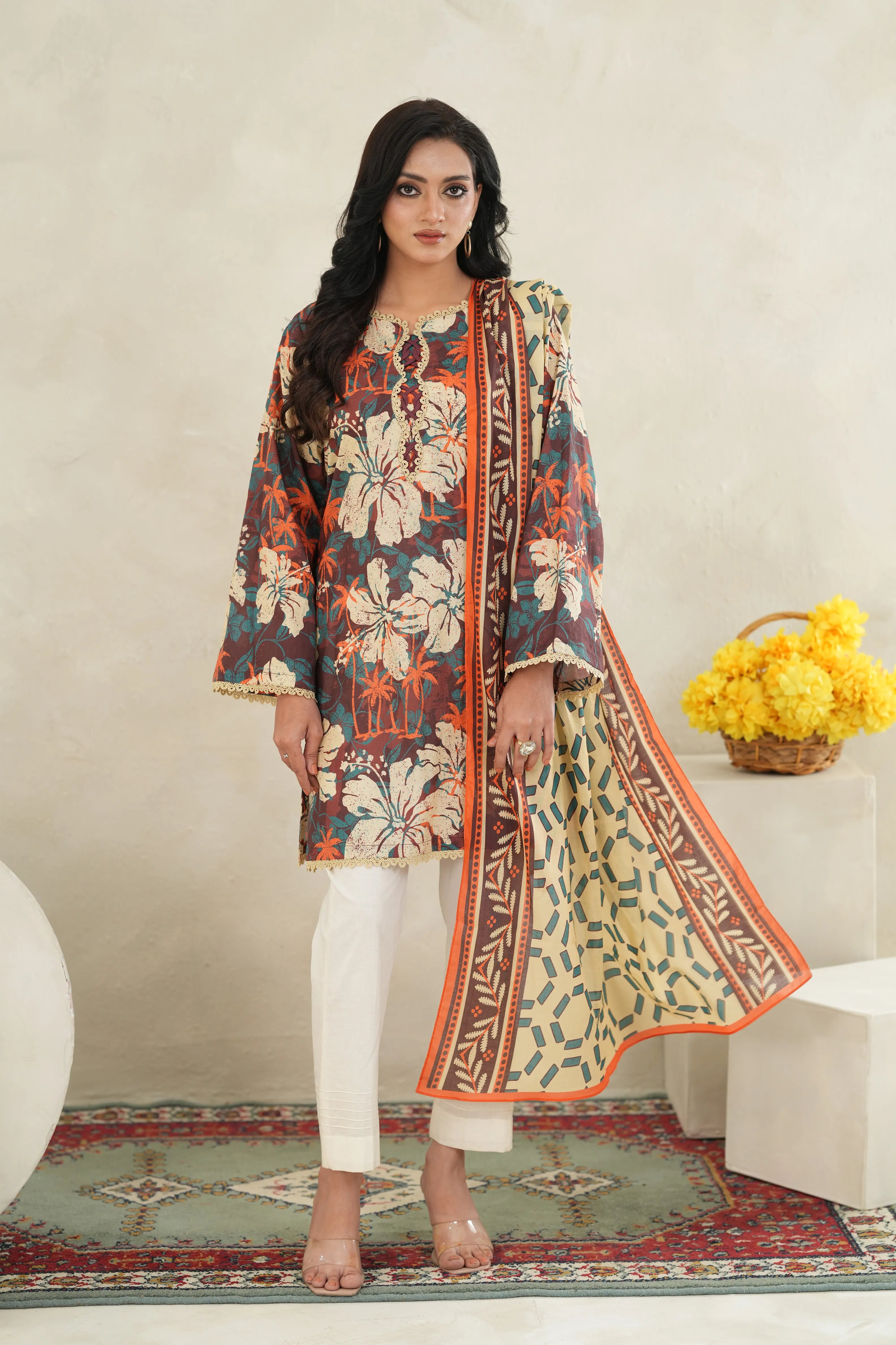 Autumn Bloom Printed Lawn 3 Piece Set