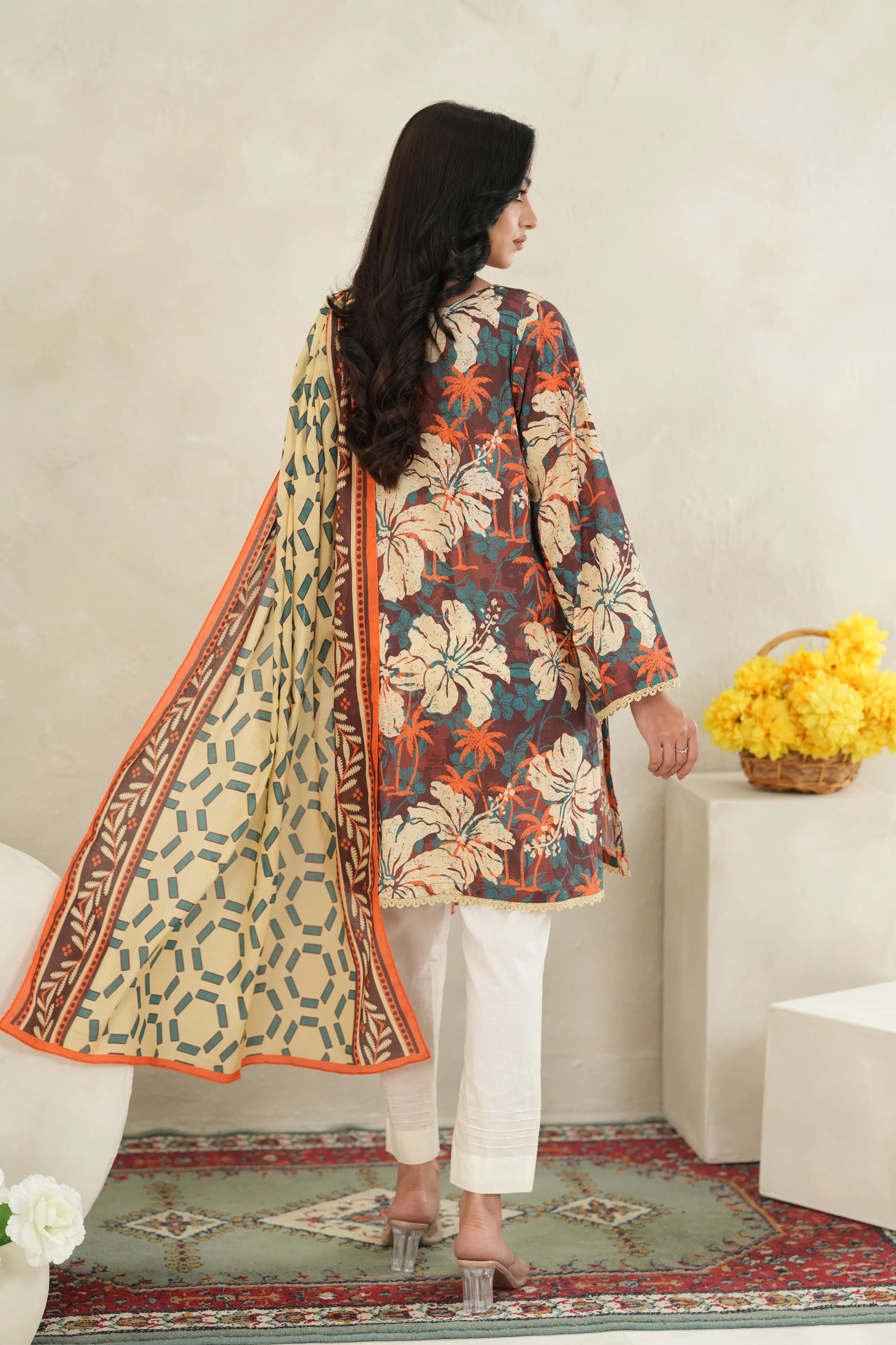 Autumn Bloom Printed Lawn 3 Piece Set