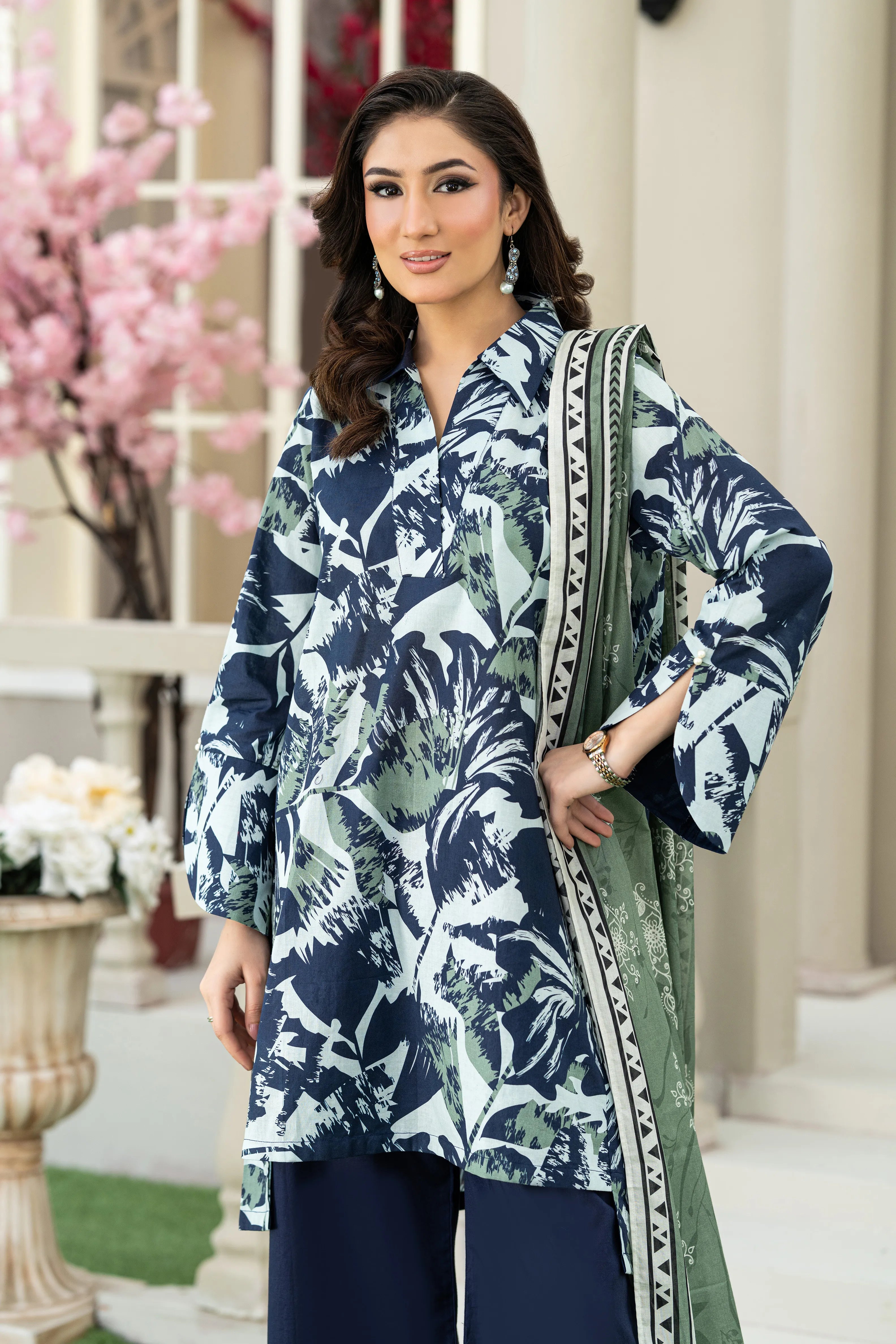 Indigo Breeze Lawn Set