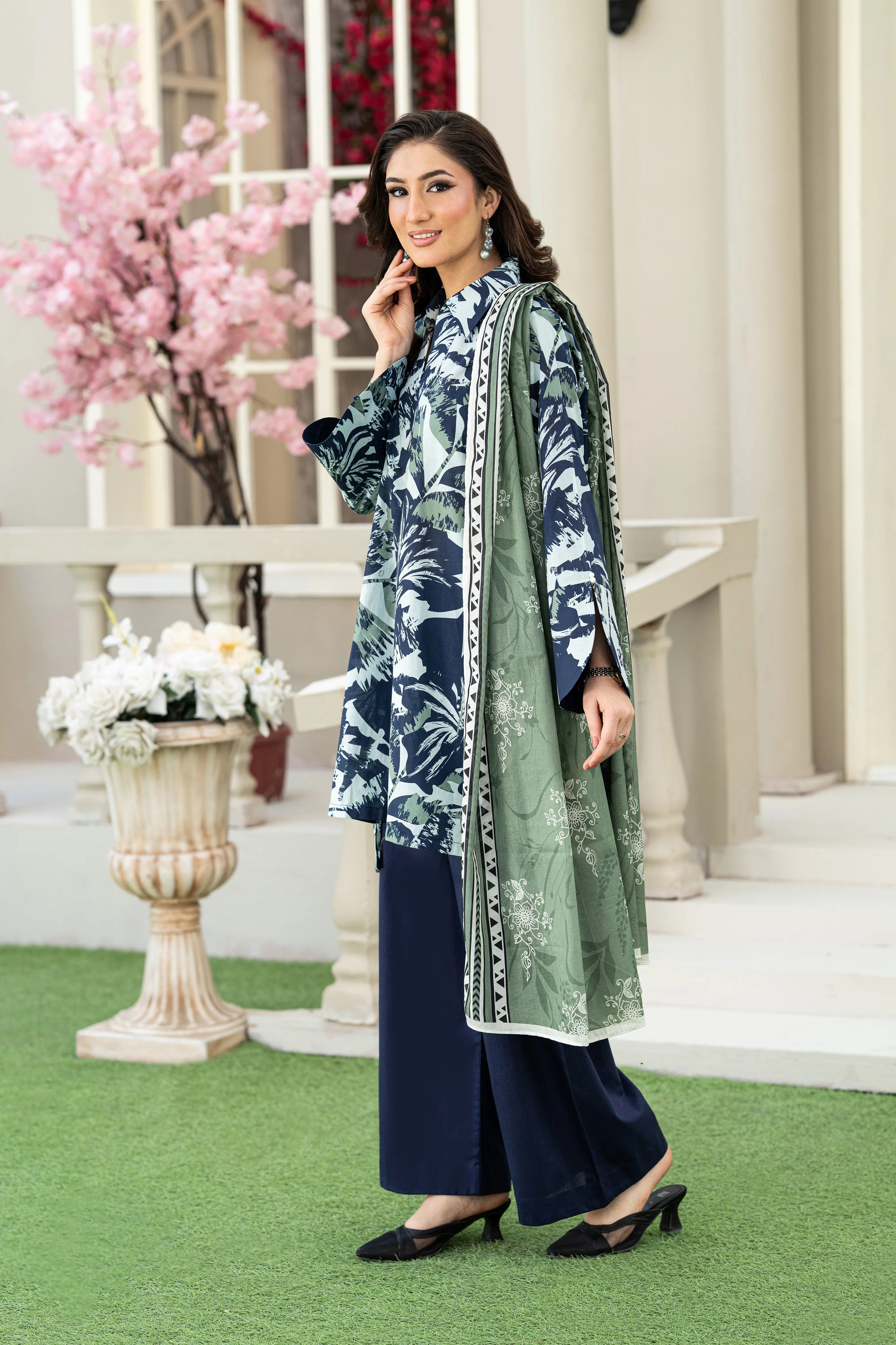 Indigo Breeze Lawn Set
