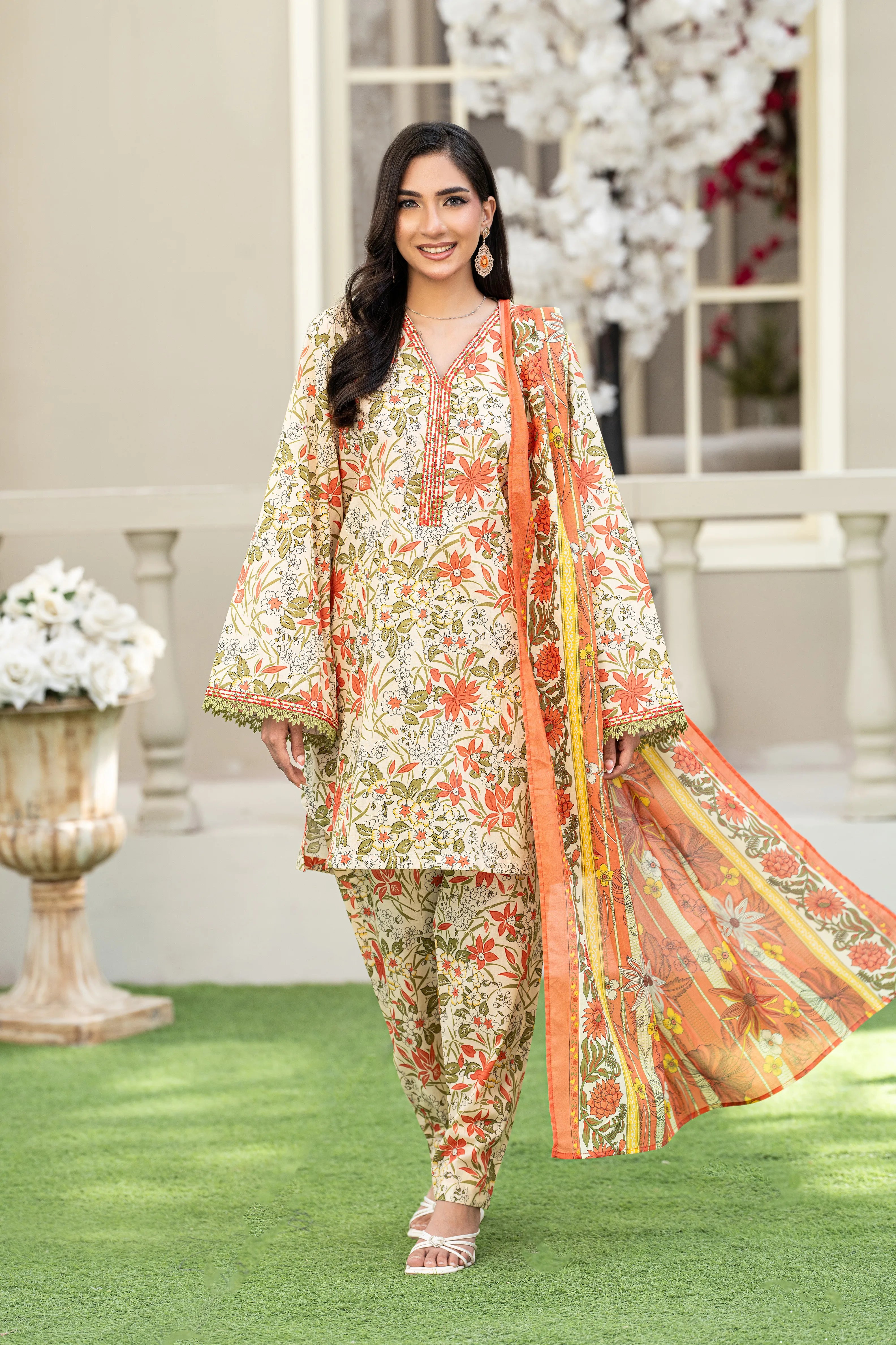 Peach Garden Lawn Set