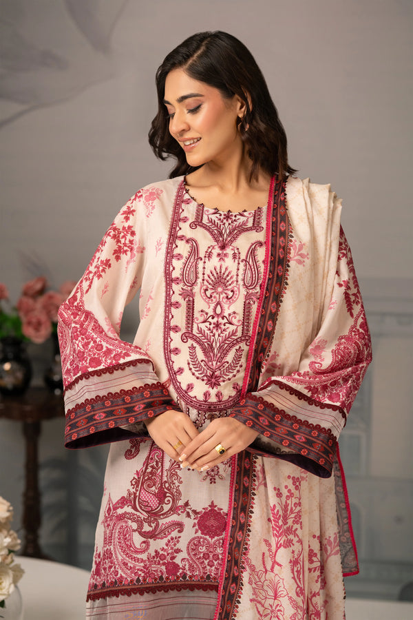 Ruby Bloom Embroidered Lawn 3PC