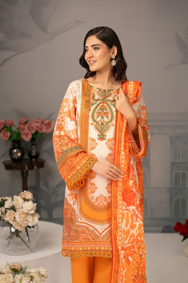 Sunset Garden Embroidered Lawn 3PC