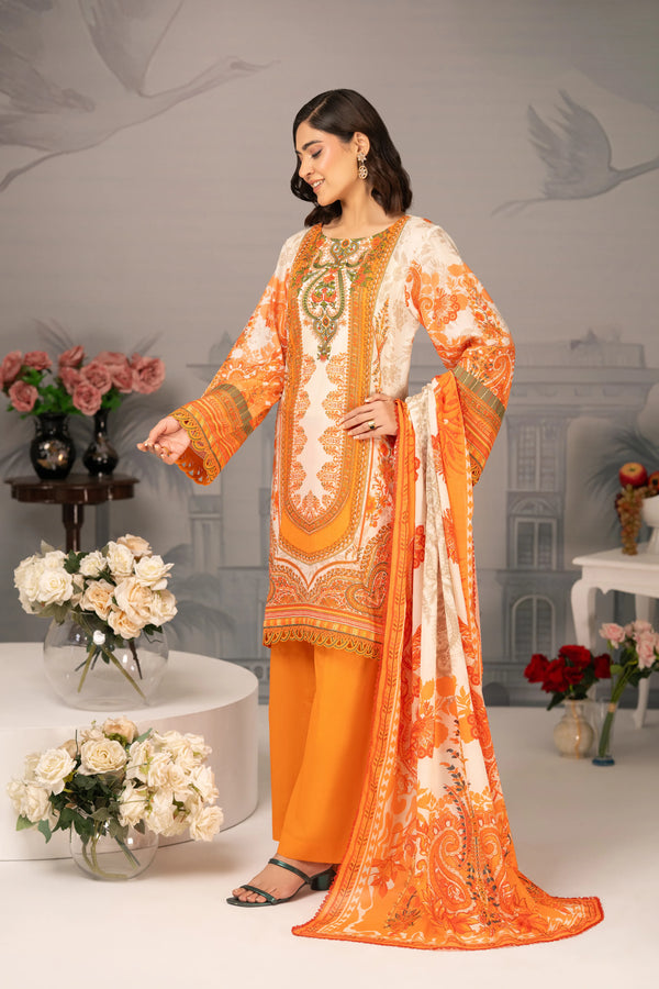 Sunset Garden Embroidered Lawn 3PC