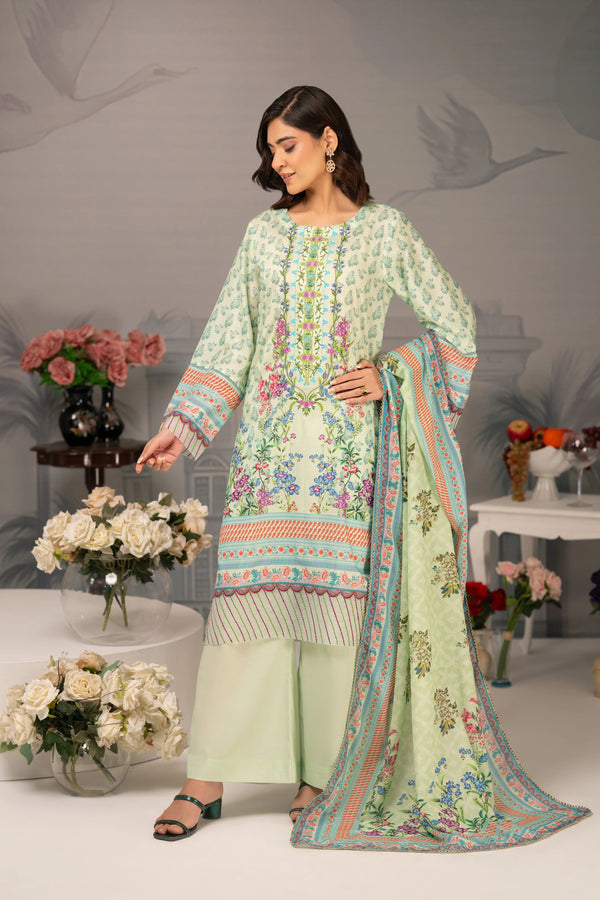 Mint Blossom – 3PC Luxury Lawn