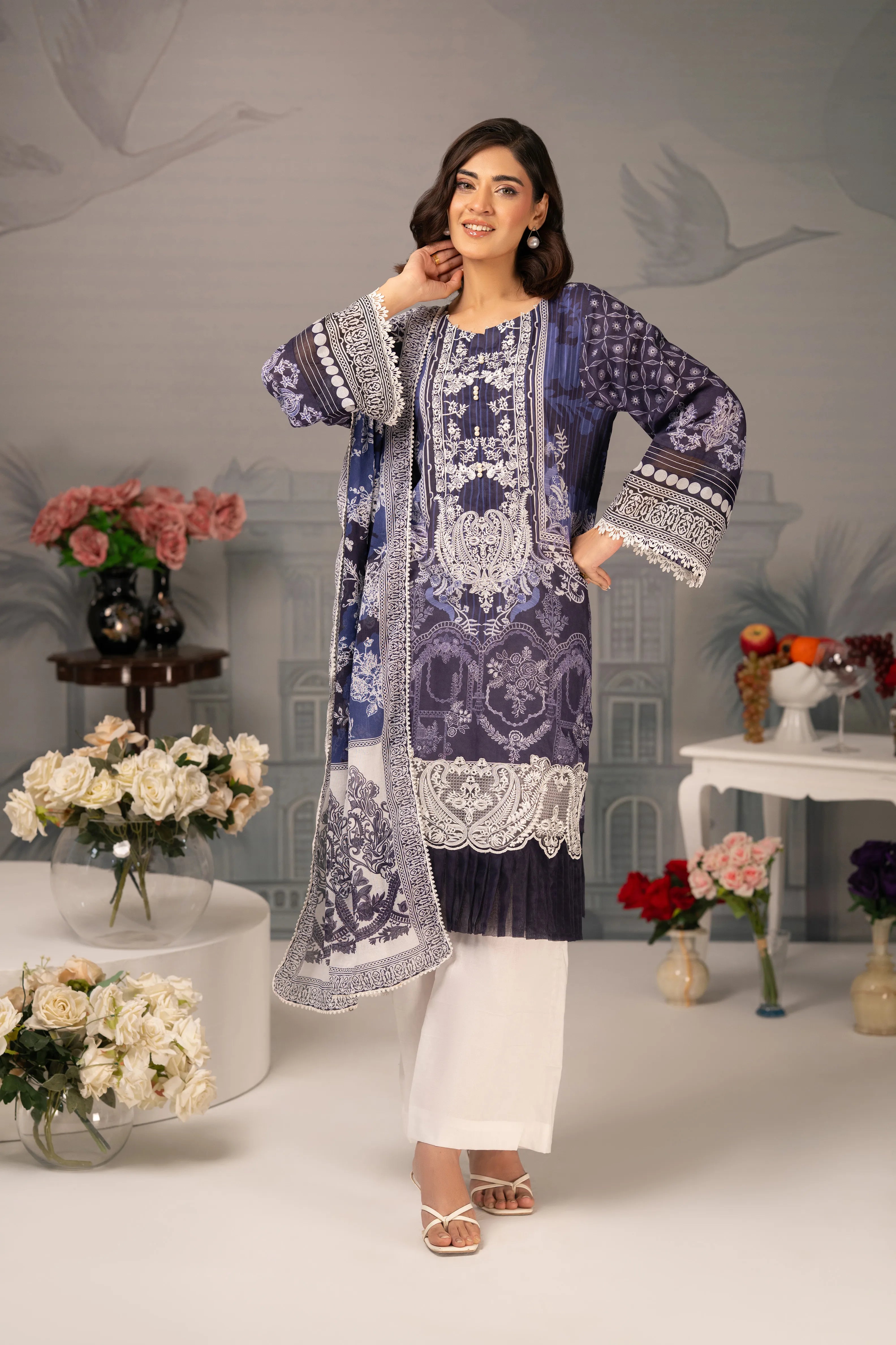 Royal Azure – 3PC Luxury Lawn