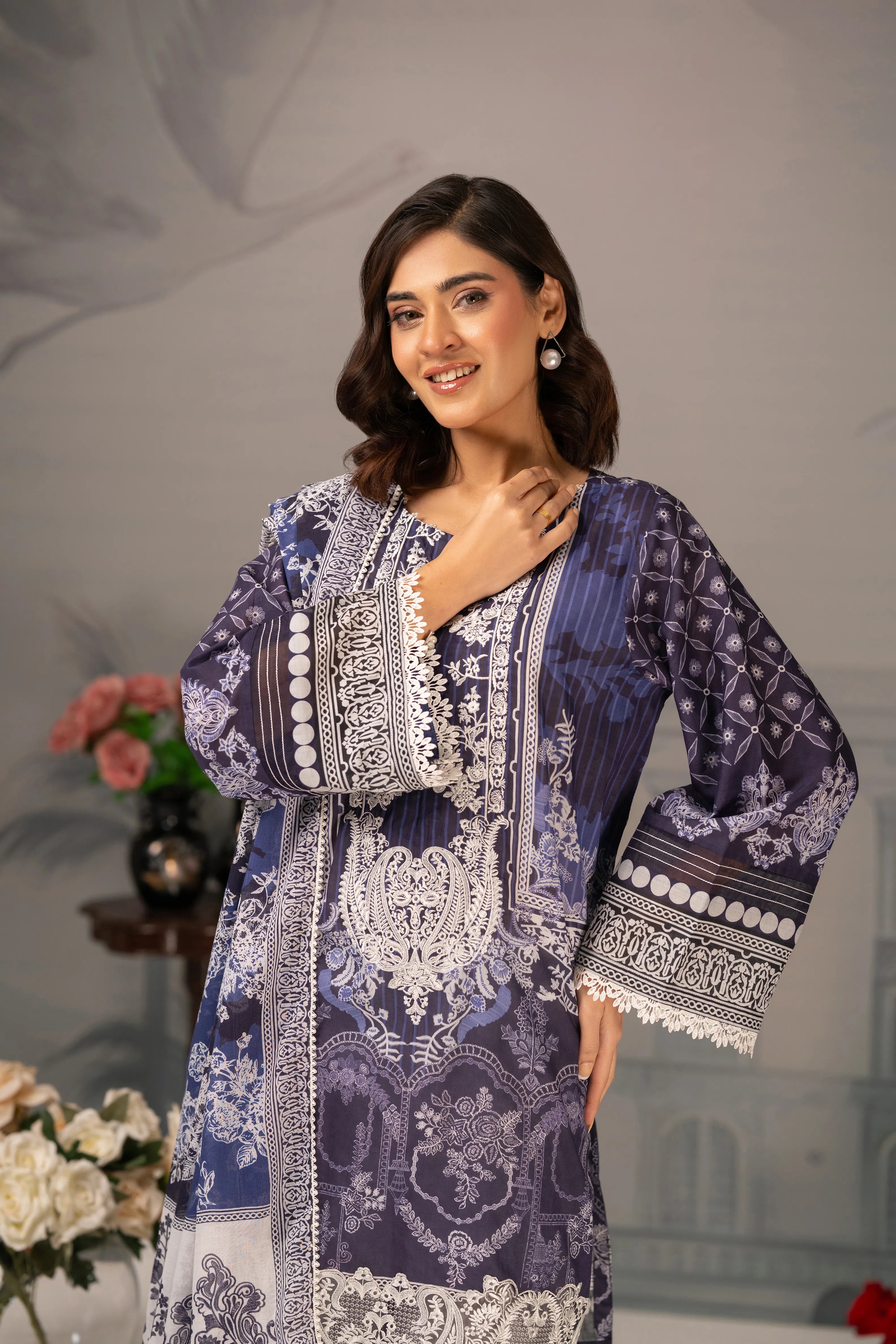 Royal Azure – 3PC Luxury Lawn