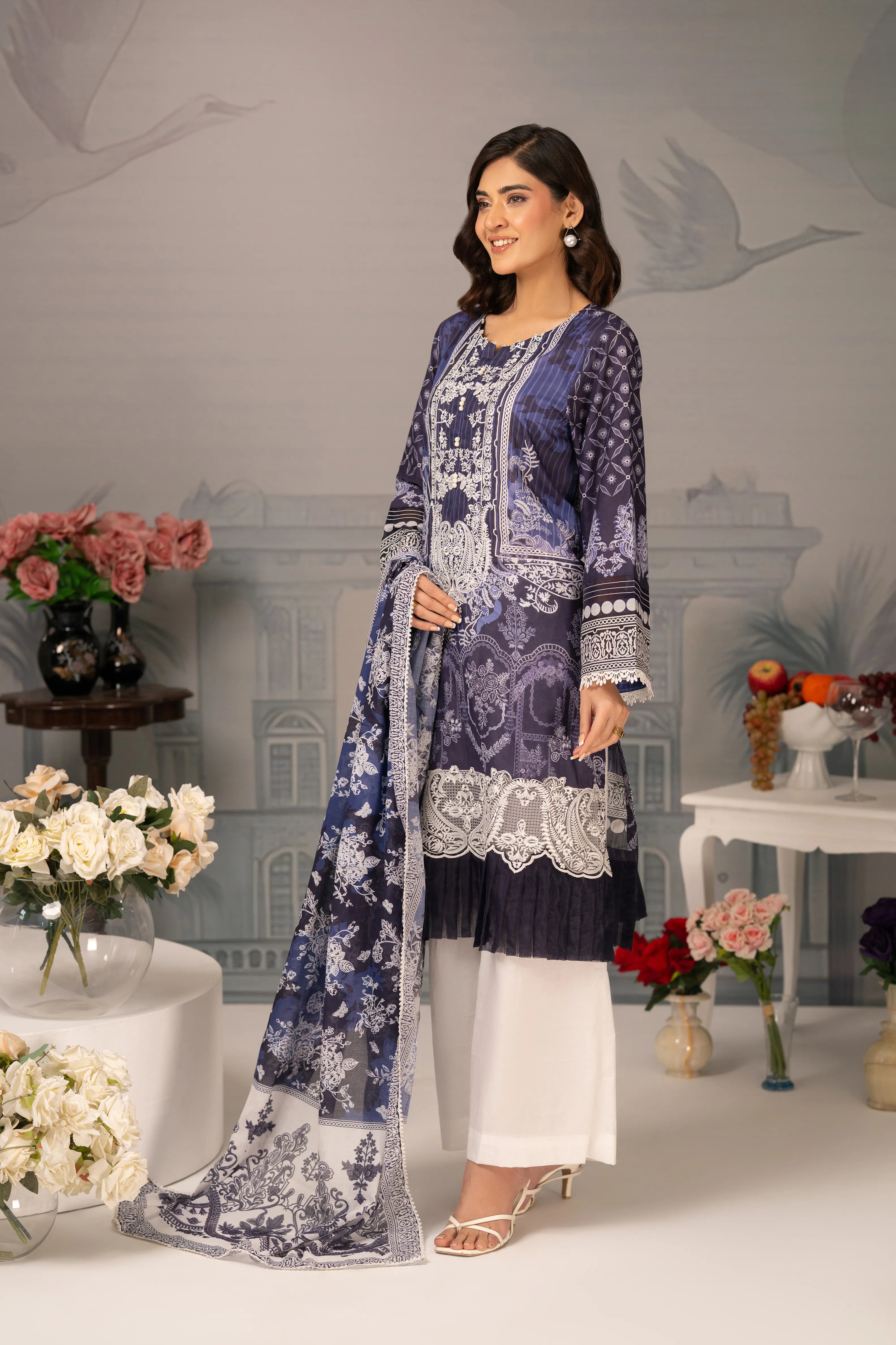 Royal Azure – 3PC Luxury Lawn