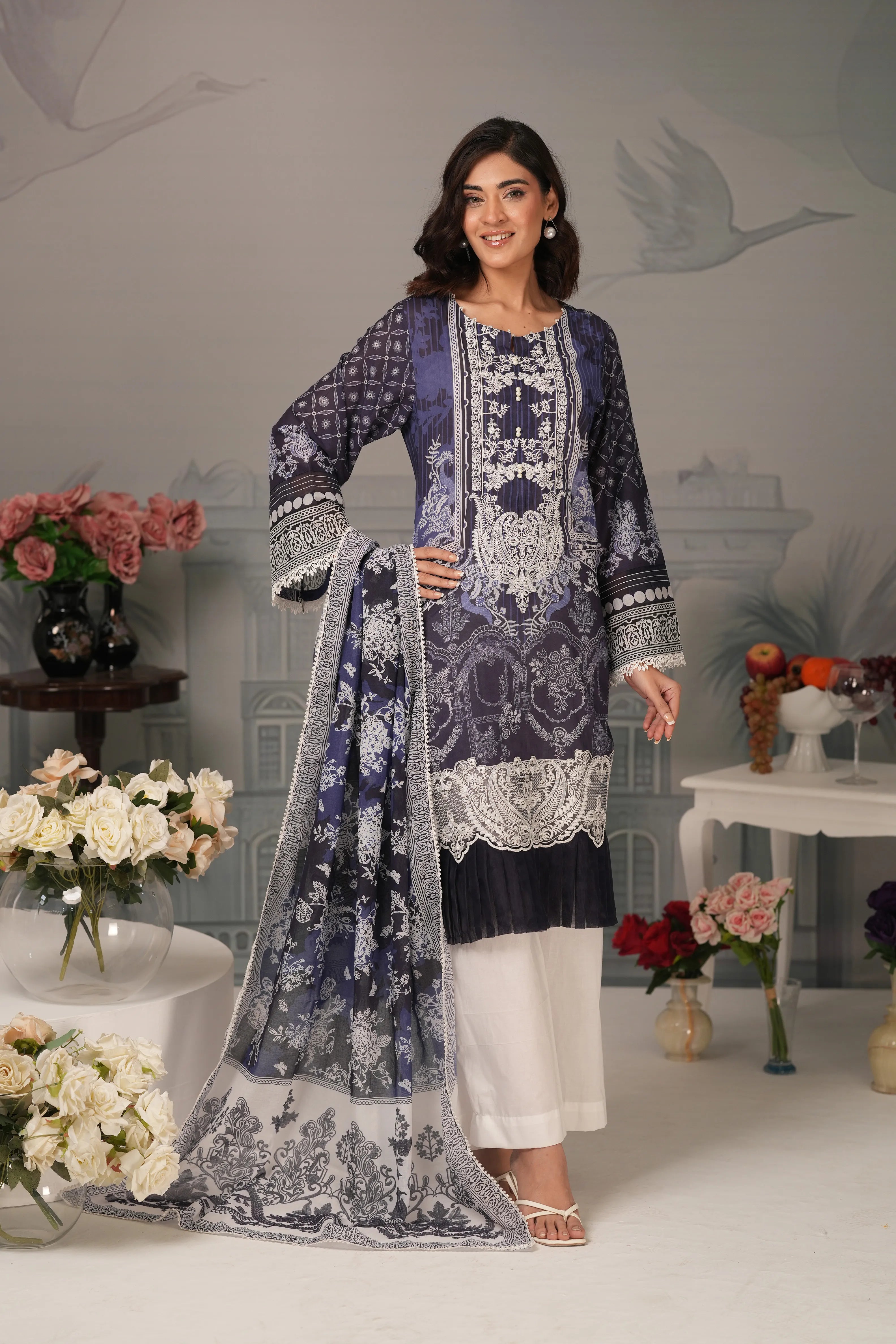 Royal Azure – 3PC Luxury Lawn