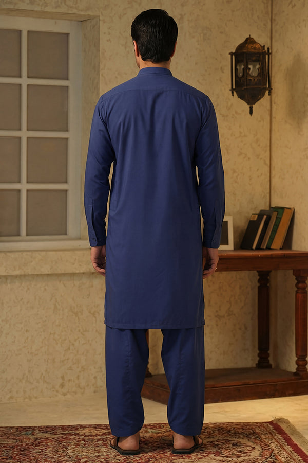 KBC Fashion – Men’s Unstitched Wash & Wear Fabric (Indigo)