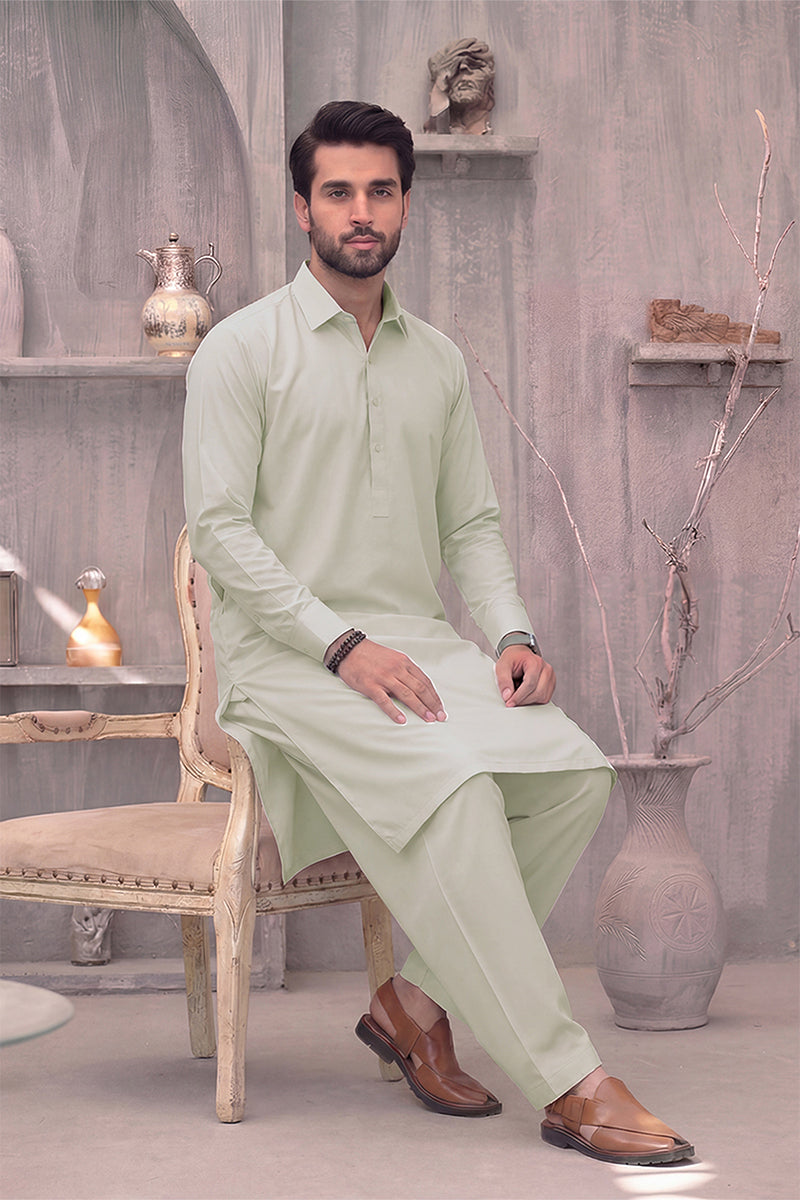KBC Fashion – Men’s Unstitched Wash & Wear Fabric (Ice Green)
