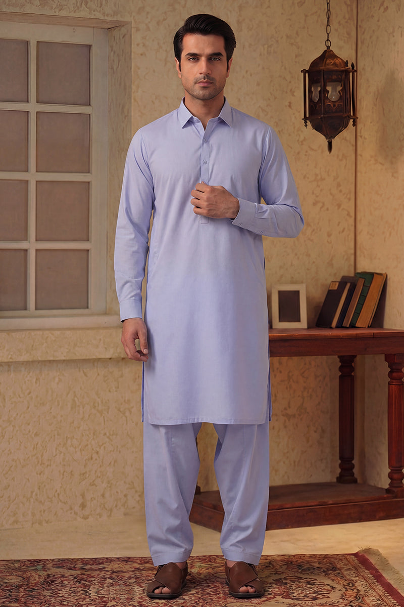 KBC Fashion – Men’s Unstitched Wash & Wear Fabric (Pastel Periwinkle)