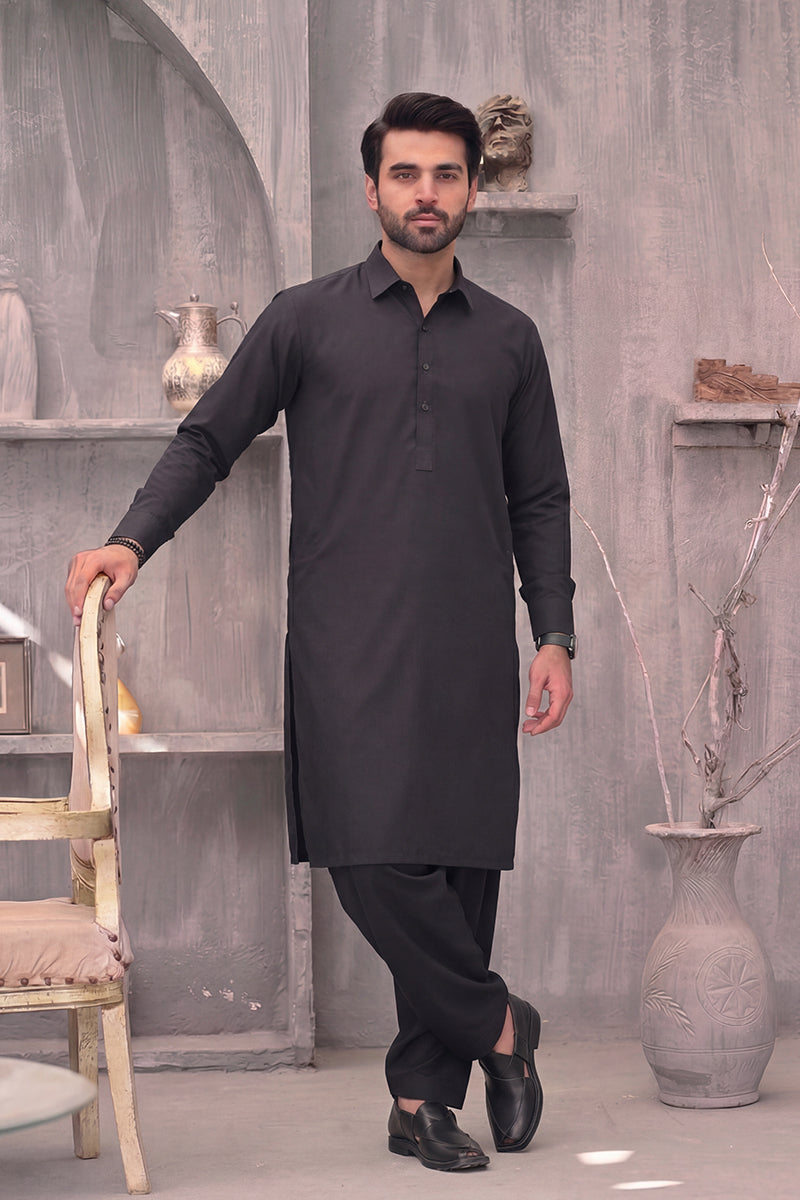 KBC Fashion – Men’s Unstitched Wash & Wear Fabric (Sable Black)
