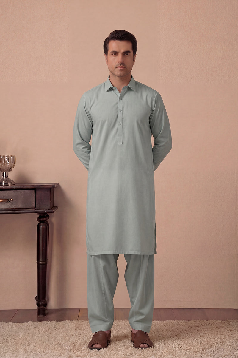 KBC Fashion – Men’s Unstitched Wash & Wear Fabric (Steel Gray)