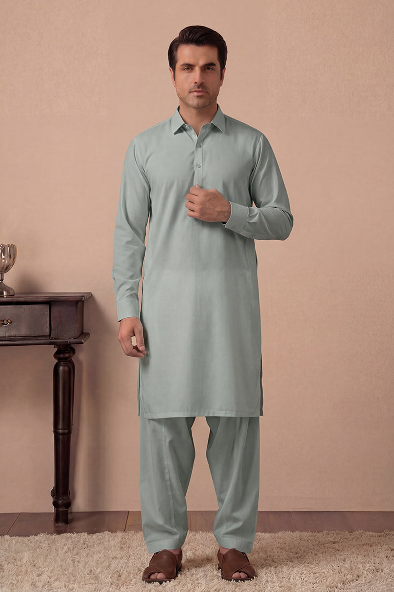 KBC Fashion – Men’s Unstitched Wash & Wear Fabric (Steel Gray)