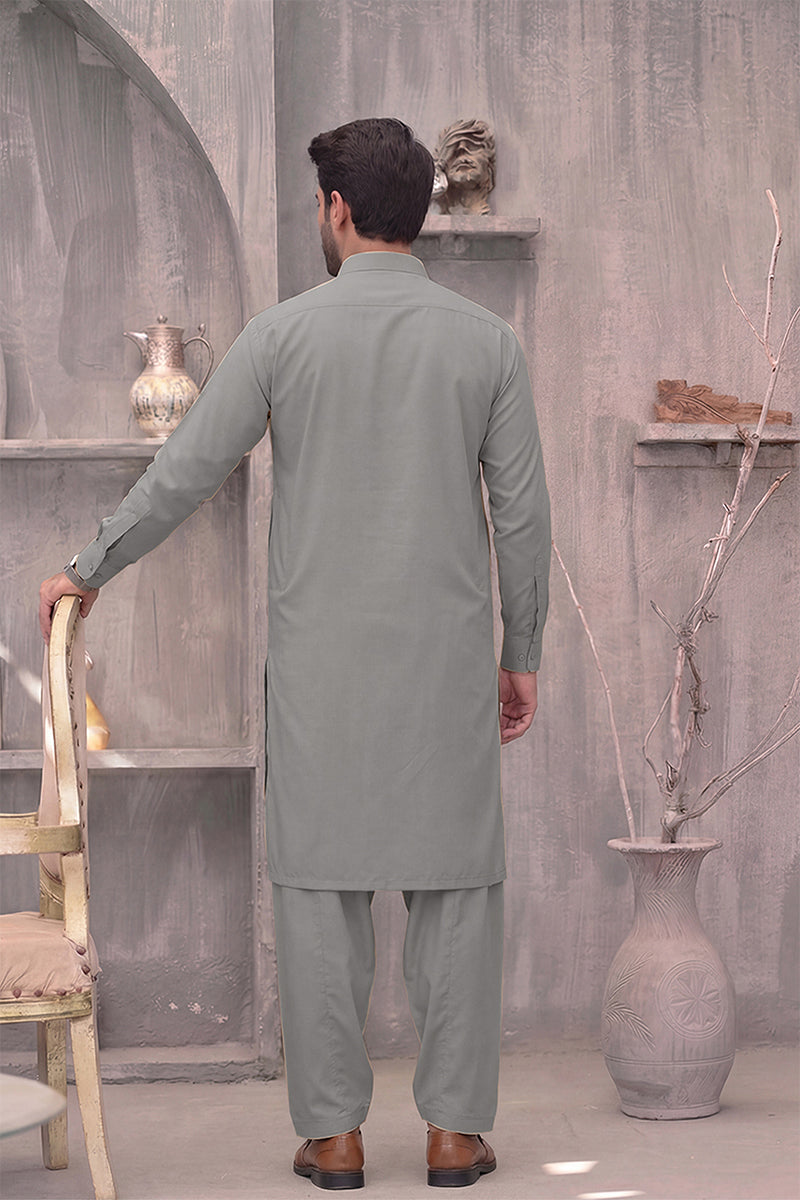 KBC Fashion – Men’s Unstitched Wash & Wear Fabric (Muted Sage Green)