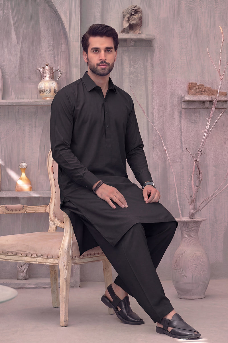 KBC Fashion – Men’s Unstitched Wash & Wear Fabric (Sable Black)