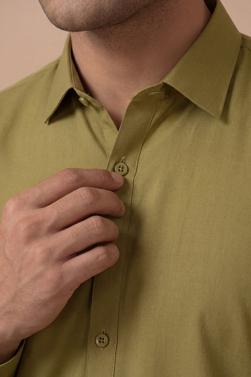 KBC Fashion – Men’s Unstitched Wash & Wear Fabric (Olive)